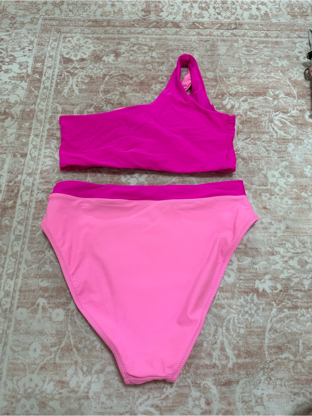 Set Pink One-Shoulder High-Waist Swim 💕 - Picture 5 of 14